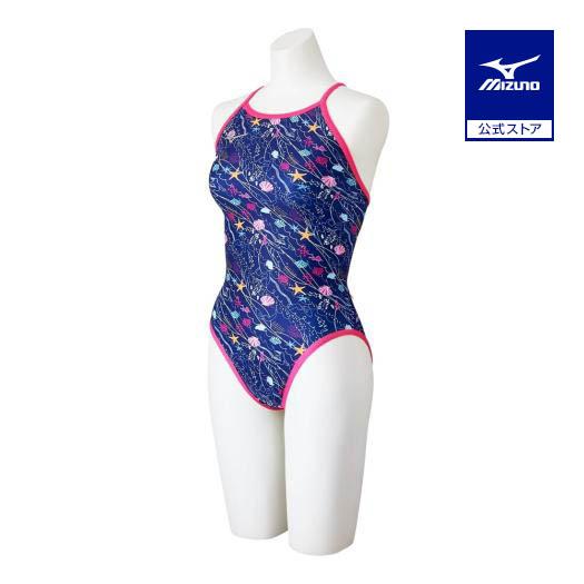 最終値下げ！Mizuno 競泳水着 FINA認定 青/ピンク MIZUNO（ミズノ） ミズノ公式 Ri collection 競泳練習用ミディアム