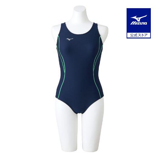 MIZUNO（ミズノ） ミズノ公式 ベーシックワンピース ネイビー×グリーン