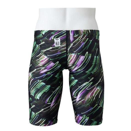 ミズノ メンズ競泳用 ハーフスパッツ ブラック×グリーン L MIZUNO（ミズノ） ミズノ公式 競泳用ハーフスパッツ メンズ グリーン