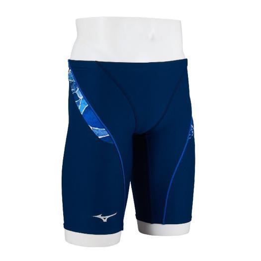 MIZUNO 競泳水着 ハーフスパッツ ブルー MIZUNO（ミズノ） ミズノ公式 競泳練習用ハーフスパッツ ネイビー