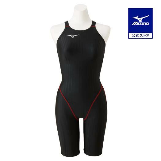 Mizuno 競泳水着 黒色 紐付き　Lサイズ MIZUNO（ミズノ） ミズノ公式 競泳用ハーフスーツ レースオープン