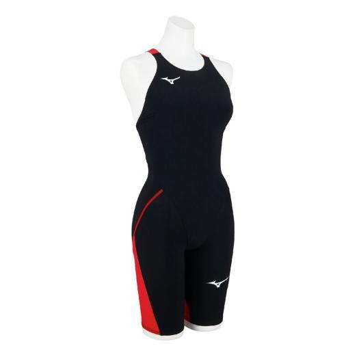Mizuno SONIC LITEハーフスーツ ブラック/レッド MIZUNO（ミズノ） ミズノ公式 GX・SONIC LITE 競泳用ハーフスーツ