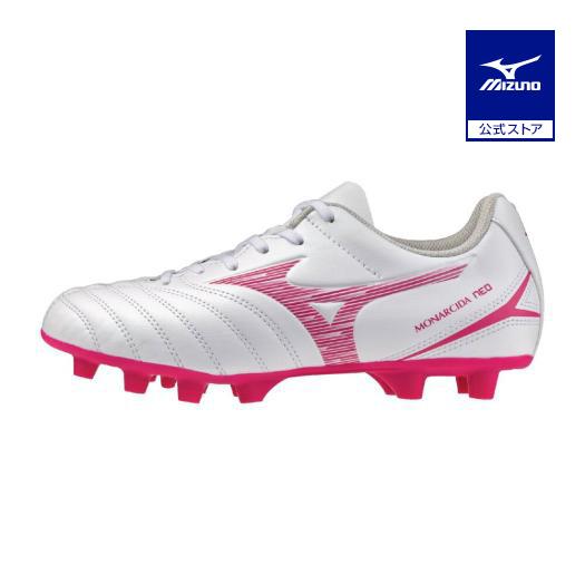 Mizuno サッカーシューズ スパイク ホワイト/ブルー/ピンク MIZUNO（ミズノ） ミズノ公式 モナルシーダNEO III SELECT Jr サッカー