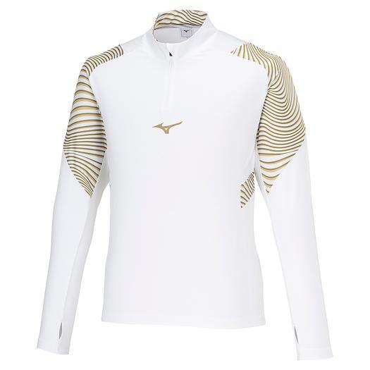 Mizuno サッカーウェア Lサイズ ホワイト MIZUNO ミズノ公式 トレーニングトップ ハーフジップ ユニ