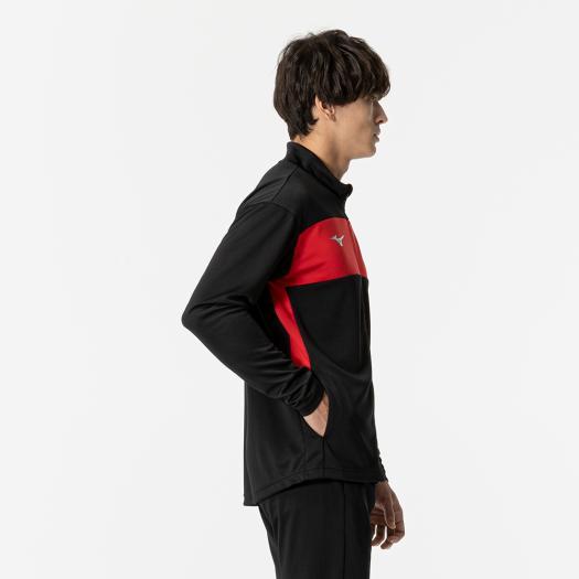 ミズノウォーミングアップトップスLサイズ MIZUNO ミズノ公式 ウォームアップシャツ ユニセックス ブラック