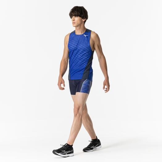 ミズノ公式 MTCレーシングタイツ ショート／陸上競技 ユニセックス ネイビー｜mizuno-shop｜05