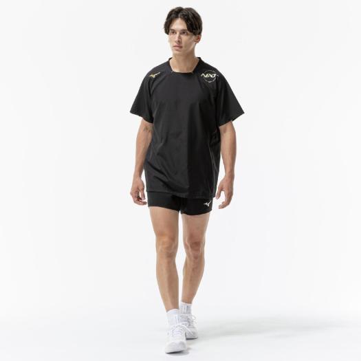 MIZUNO（ミズノ） ミズノ公式 N-XTピステ 半袖 バレーボール ブラックx