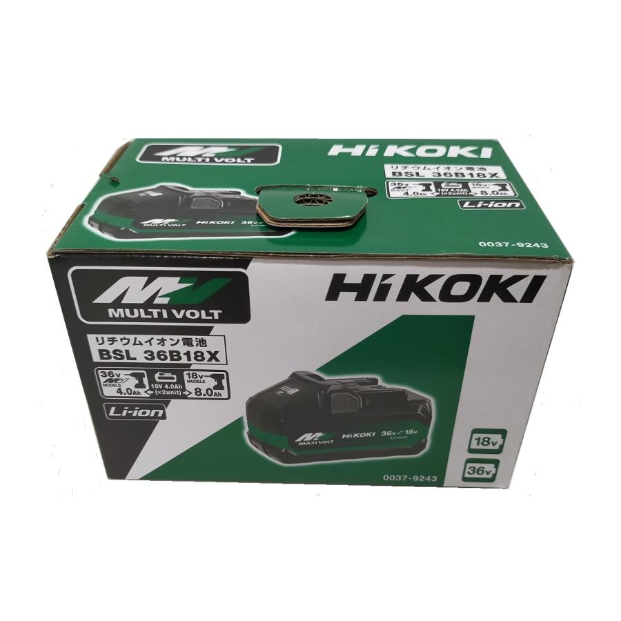 未使用 HiKOKI 大容量 36V 4.0Ah/18V 8.0Ah 蓄電池 BSL36B18X (0037 