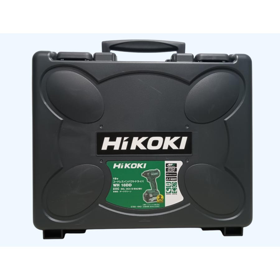 ✨HiKOKI　中古美品　WH18DE2LC　インパクトドライバ　18V　フルセット✨うるま市田場✨ 未使用 フルセット HiKOKI 18V インパクトドライバー WH18DD(2XCZ