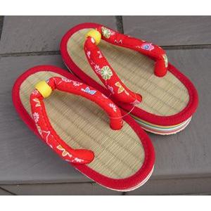 イグサぞうり（子供用赤2号）<16.5cm> | 