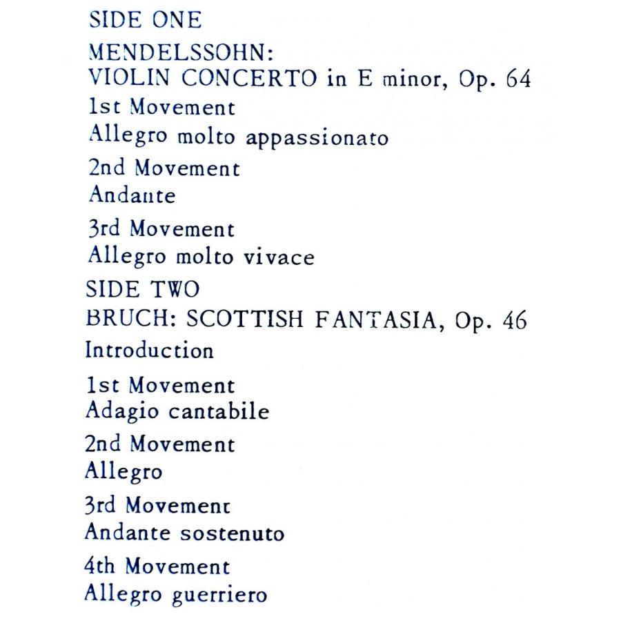 中古lpレコード メンデルスゾーン ヴァイオリン協奏曲ホ短調 作品64 他 カンポリ バイオリン Mendelssohn Violin Concerto In E Minor Op 64 Sts Lpレコード専門 美寿濃レコード 通販 Yahoo ショッピング