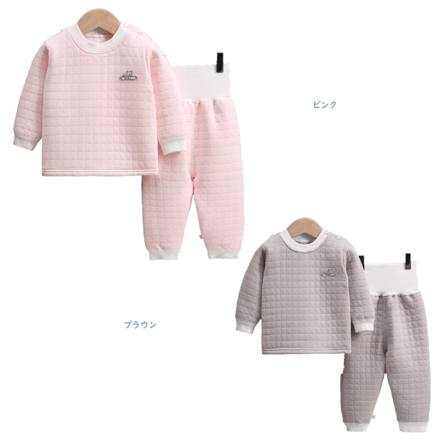 綿100％ パジャマ ベビー ルームウェア キッズ 長袖 子供 キルトニット 男の子 女の子 上下セット 韓国子供服 可愛い 春 秋 冬 クリスマス プレゼント ギフト | ブランド登録なし | 24