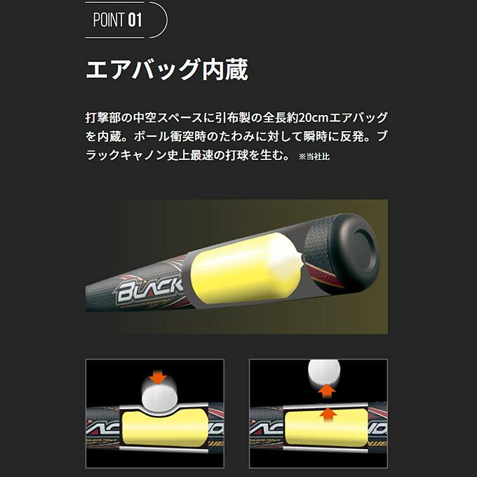 ★ZETT（ゼット）軟式用FRP製バット ブラックキャノン Aパワー BLACKCANNON A-POWER（BCT353LS）野球 カーボン リザードスキンズ トップバランス 大人用 一般用｜mizushimasports｜05