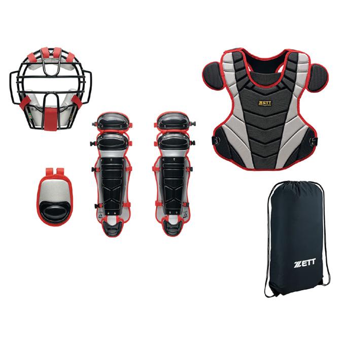 ゼット（ZETT） 限定 軟式・ゴムソフトボール用 キャッチャー防具 4点