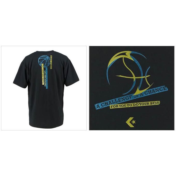 ◆メール便対応商品◆CONVERSE(コンバース)プリントTシャツ(CB221368)スポーツ バスケットボール バスケ トレーニング 練習 部活 半袖 吸汗速乾 メンズ|ミズシマスポーツ株式会社|01