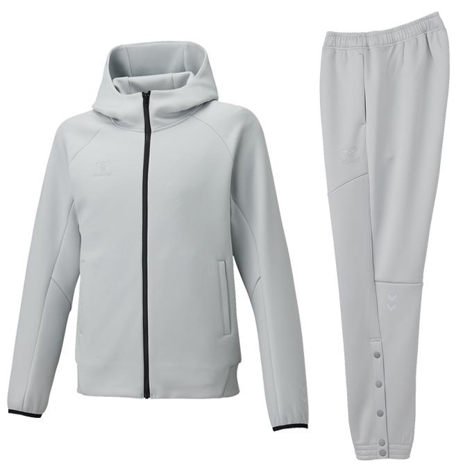 【未使用】hummel ヒュンメル ウォームアップフルジップフーディセットアップ ヒュンメル hummel メンズ 長袖ジャージジャケット ウォーム