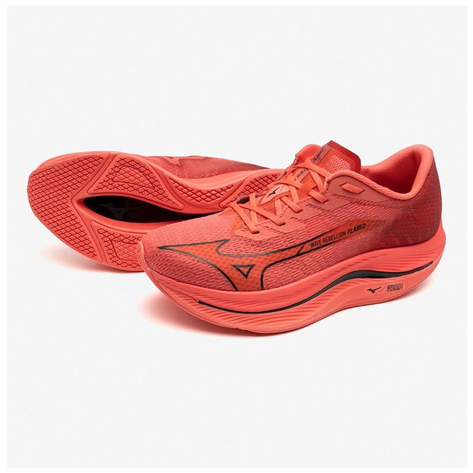 MIZUNO（ミズノ）WAVE REBELLION FLASH 2 ウエーブリベリオンフラッシュ2（J1GC2436）ランニングシューズ マラソン 陸上 レーシング ユニセックス｜mizushimasports｜02