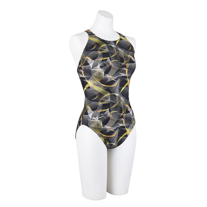 Mizuno 競泳水着 Sサイズ ホワイト/ブラック/ゴールド MIZUNO ミズノ 競泳水着 レディース Sサイズ N2MG122491