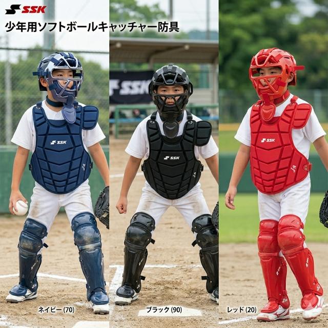 な*か様 SSK キャッチャー防具一式 ソフトボール用 エスエスケイ（SSK） 少年ソフトボール用キャッチャー防具4点セット