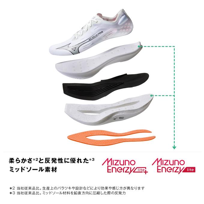●未使用品　ミズノ　ウエーブリベリオンプロ2 ランニングシューズ　厚底　靴 MIZUNO ミズノ ランニングシューズ メンズ 2E相当 mizuno