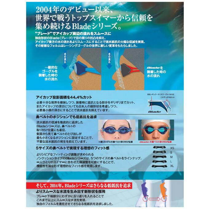 VIEW（ビュー）スイミングゴーグル Blade ORCA（V230SAMC）水泳 競泳