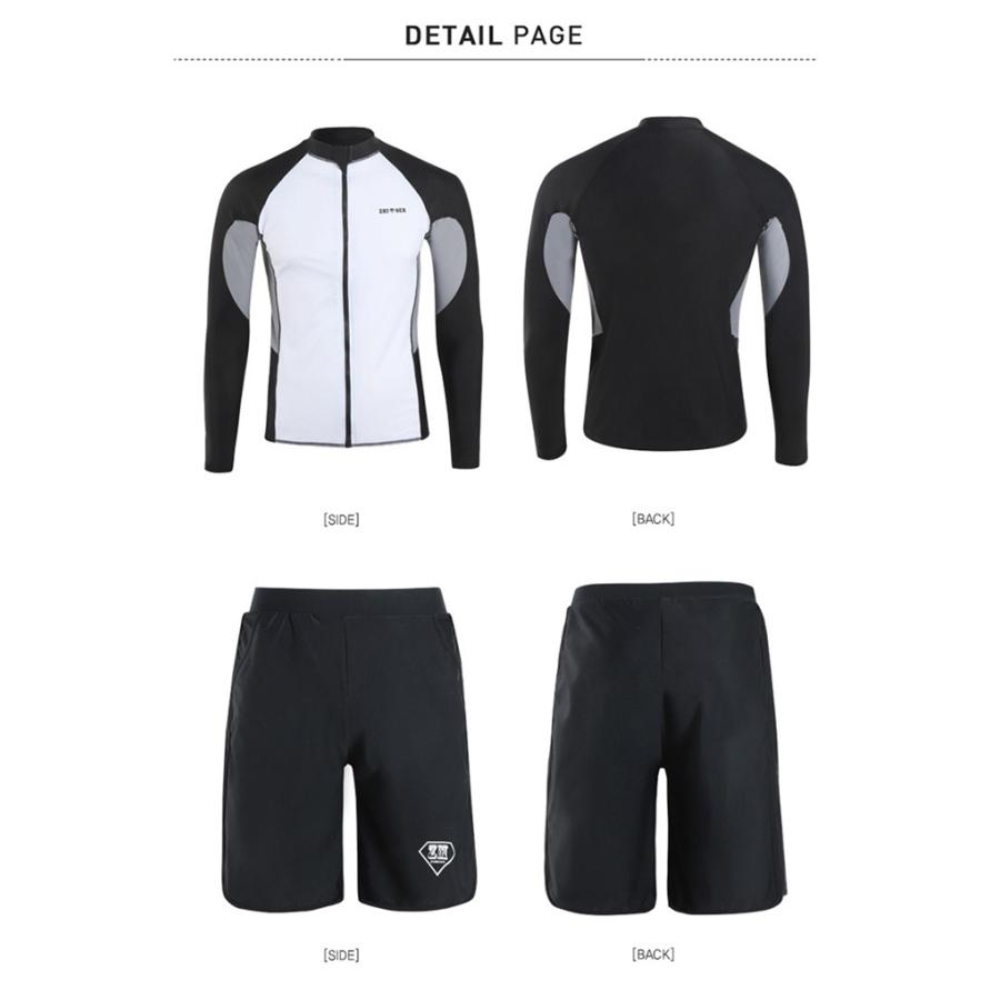 水着 メンズ 上下セット ラッシュガード フィットネス水着 3点セット