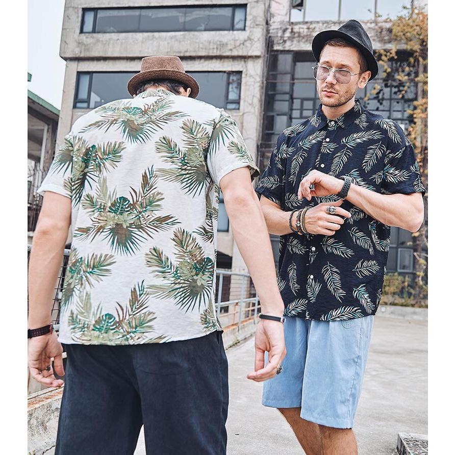 花柄カーディガン アロハシャツ メンズ シャツ 半袖 開襟シャツ ハワイ プリント リゾート 旅行 コーデ おしゃれ 涼しい 夏 代引不可 Hcs01a ミズショウ 通販 Yahoo ショッピング