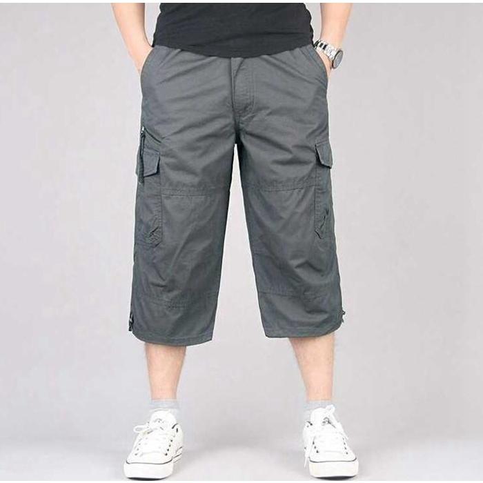 ハーフパンツ メンズ ひざ下 カーゴパンツ 7分丈 スポーツ 太め