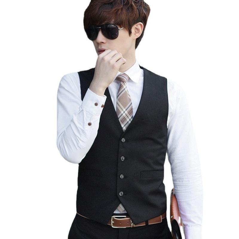 メンズベスト ジレ ベスト 細身 Vネック ジャケット ビジネス