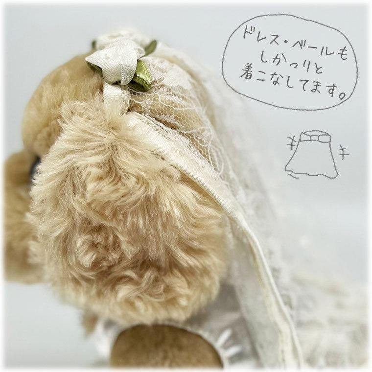 クリアケース入り】子犬のウェディングドール 犬のぬいぐるみ 結婚祝い
