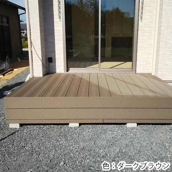ウッドデッキ用 人工木 床材[170×21×L1940]無垢横スリット片面V溝加工