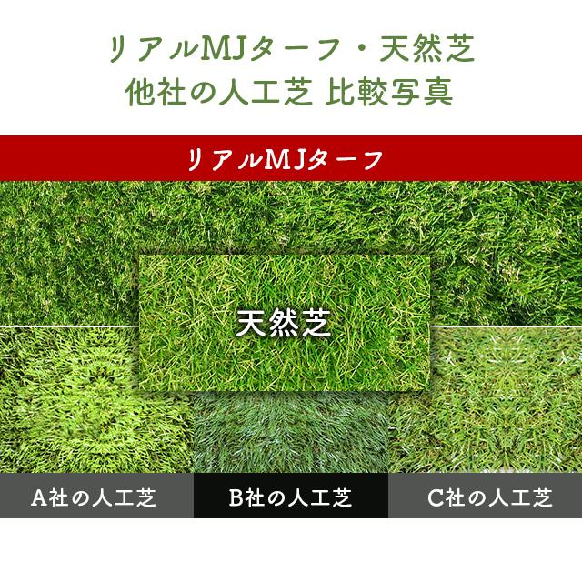 人工芝  ＼5本セット／【U字ピン80本付き】 リアルMJターフ [1ｍ×10ｍ 芝丈33mm] ロール 天然芝にそっくり。の画像