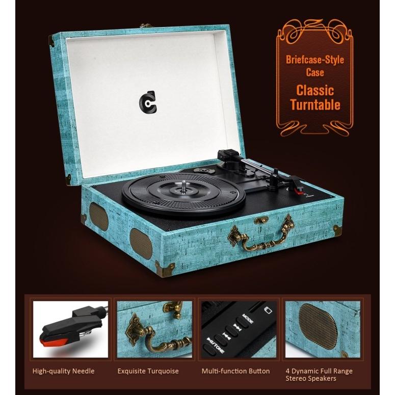 レコードプレイヤー ポータブル 持ち運び可能 スーツケース 鞄 3 Speed Record Player LP Turntable Vinyl  Record Player with Built-in Speakers Wireless Phon :ca191008-063:MJ-MARKET  - 通販 - Yahoo!ショッピング
