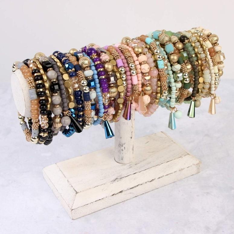 RIAH FASHION Bead Multi Layer