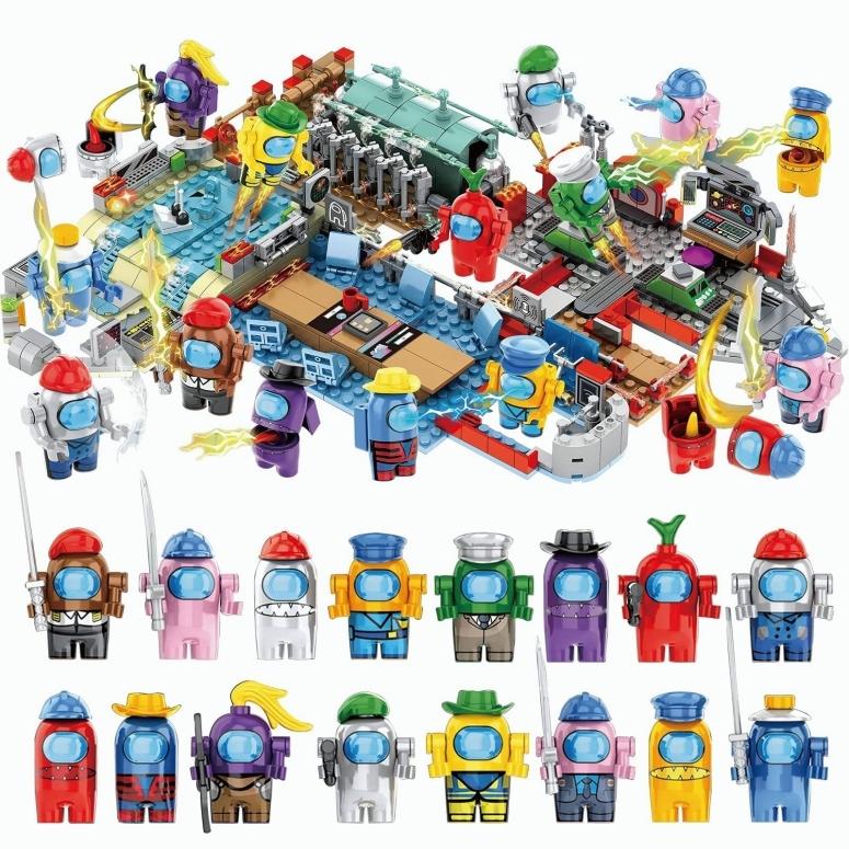 147 Pieces Among U&s Space Kill Game Figures Toys Building Blocks Characters Model Gifts Cake Decoration for Fans Kill Toys 