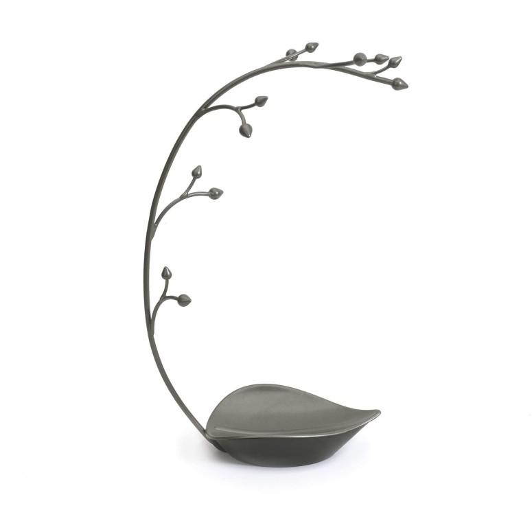 ジュエリースタンド Umbra Orchid Jewelry Hanging Tree Stand - Multi-Functional Necklace Metal Holder Display Organizer Rack With a Ring Dish Tray - Gre