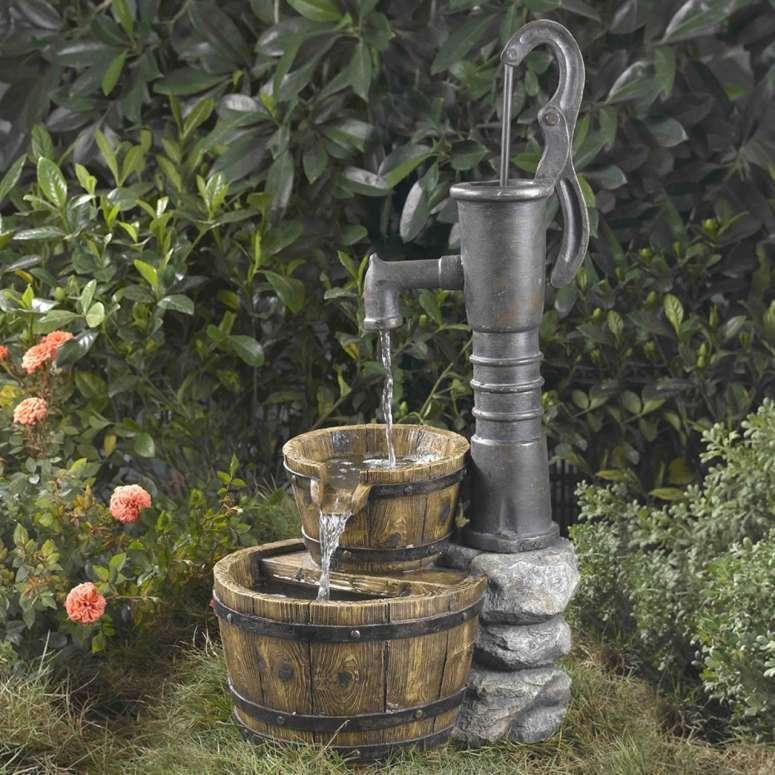 ガーデン 噴水 インテリア噴水 置き型 噴水 滝のオブジェ ウォーターフォールファウンテン Old Fashioned Pump Water