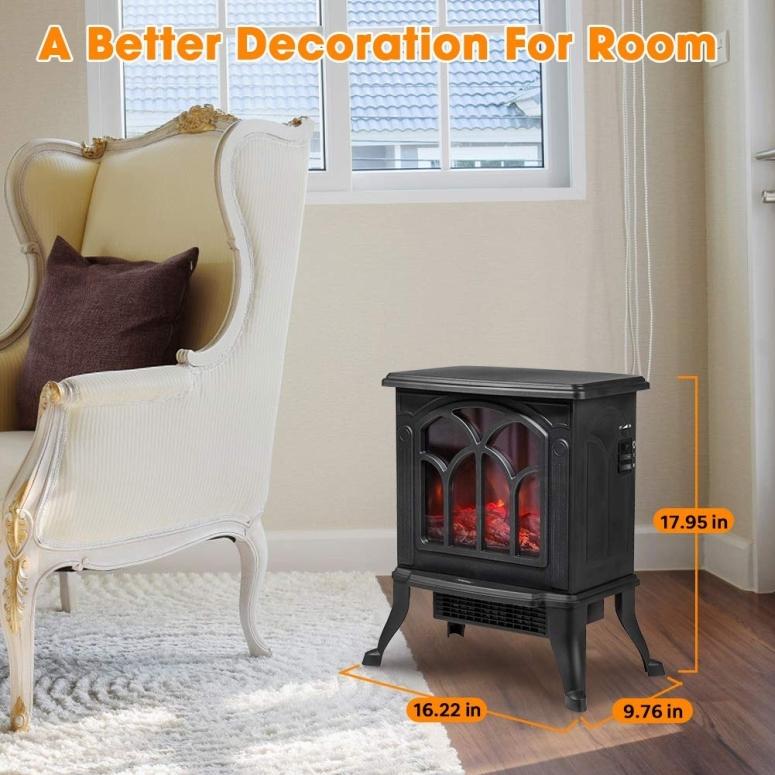 電気暖炉 暖炉型ファンヒーター 電気ストーブ フェイク暖炉 LIFEPLUS Fireplace Heater for Indoor Use
