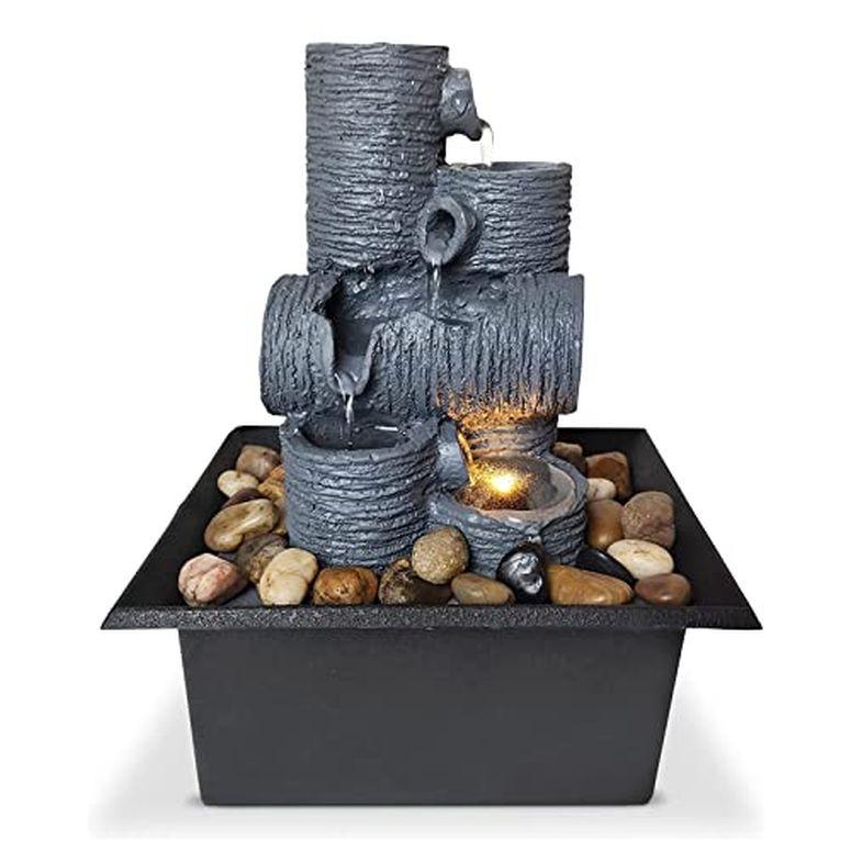 卓上 噴水 滝のオブジェ テーブルトップファウンテン インテリア噴水 Indoor 4Tier Relaxation Tabletop