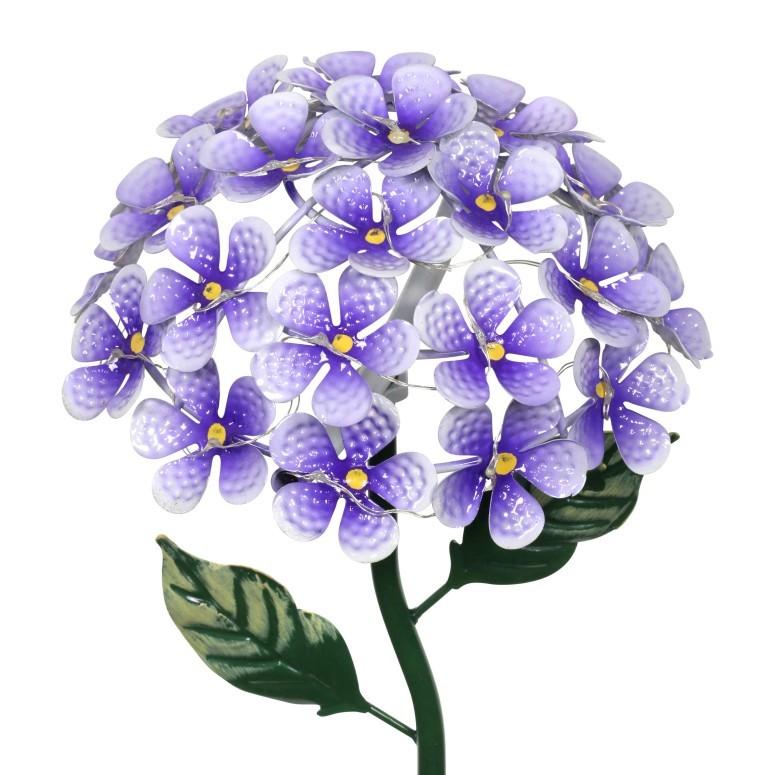 見事な創造力 ガーデンライト LEDソーラーライト あじさい 紫陽花 Exhart Solar Hydrangea Garden Stake - Purple Hydrangea w/ 26 LED Lights - Hydrangea Flowers Metal Sta