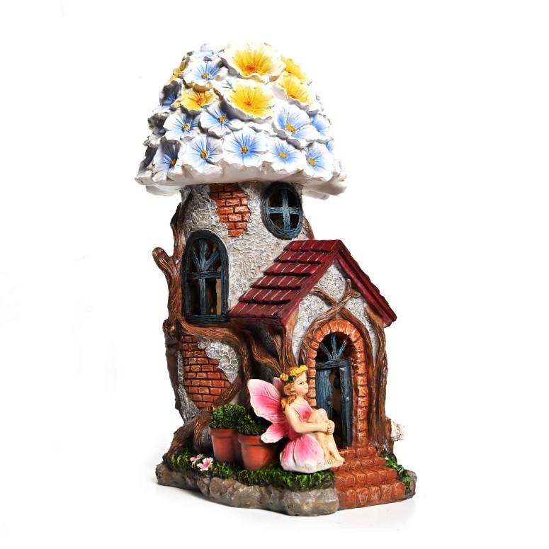 妖精の家 ファンタジー ガーデンライト Ledソーラーライト Asawasa Resin Fairy Flower House Solar Garden Statues And Sculptures Outdoor Decor Garden Figur Ou17 063 Mj Market 通販 Yahoo ショッピング