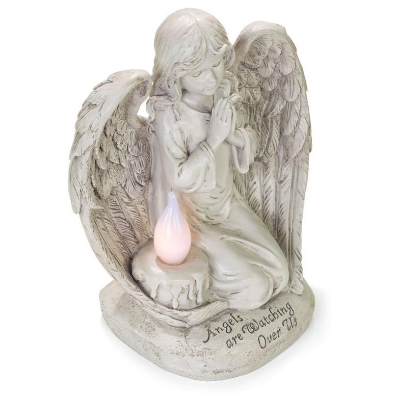 激安人気新品 天使 LEDソーラーライト Praying Angel Watching Over Us Solar Powered LED Outdoor Decor Garden Light