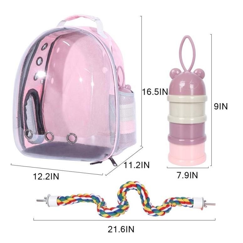 Sale 102 Off インコ 小鳥 バードリュック トラベルキャリアー Bird Backpack Carrier With Portable Feeder Cups Pet Bubble For Birds Airline Approve Wantannas Go Id