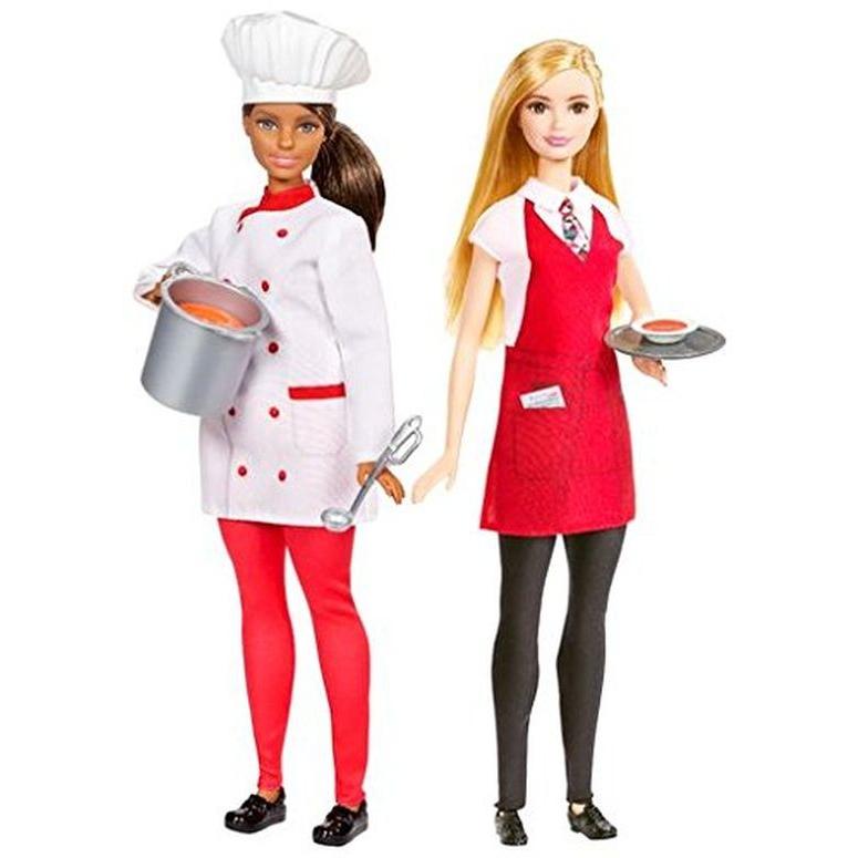 Barbie バービー Friend Careers Chef Waiter doll 人形 Set