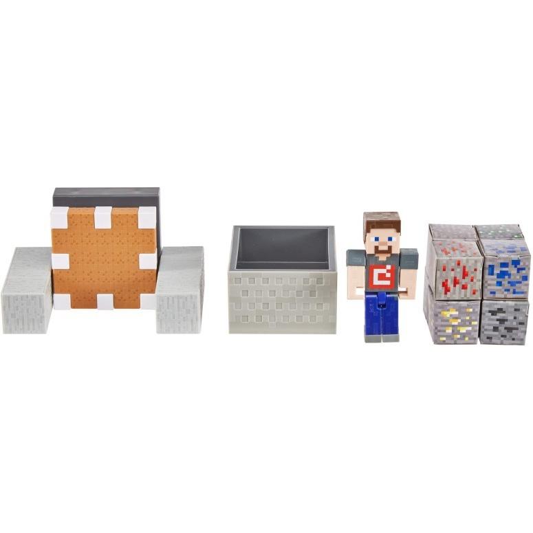 マイクラ おもちゃ スティーブ トロッコ メイヘム プレイセット Minecraft Minecart Mayhem Playset with Steve Character Figure, Launching Cart and Accessor｜mj-market｜05