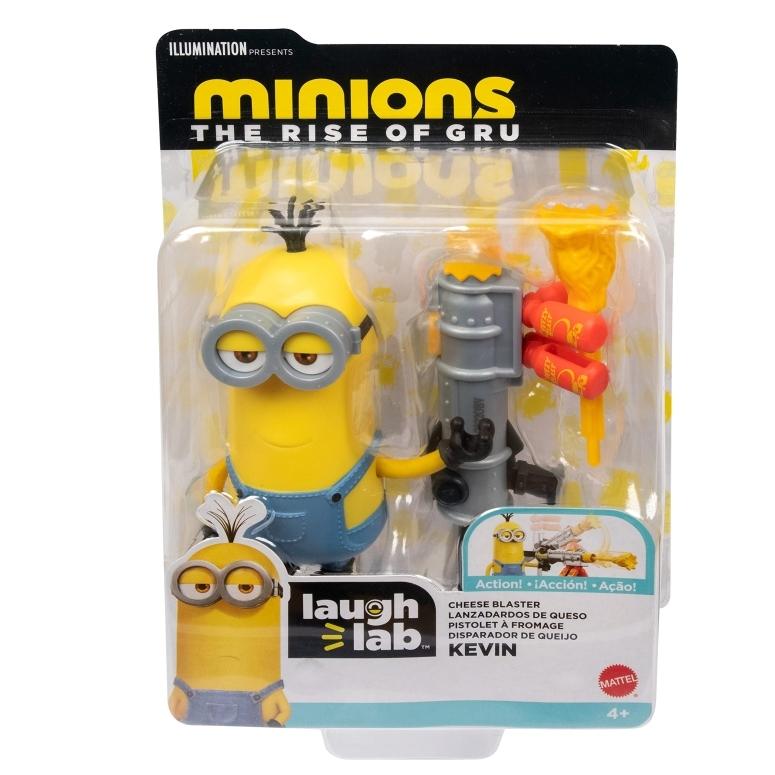 ミニオンズ フィーバー ライズオブグルー 2022 ミニオン おもちゃ Minions: Rise of Gru Kevin Action Figure Approx 4-in with Button Activated Flamethrower｜mj-market｜03