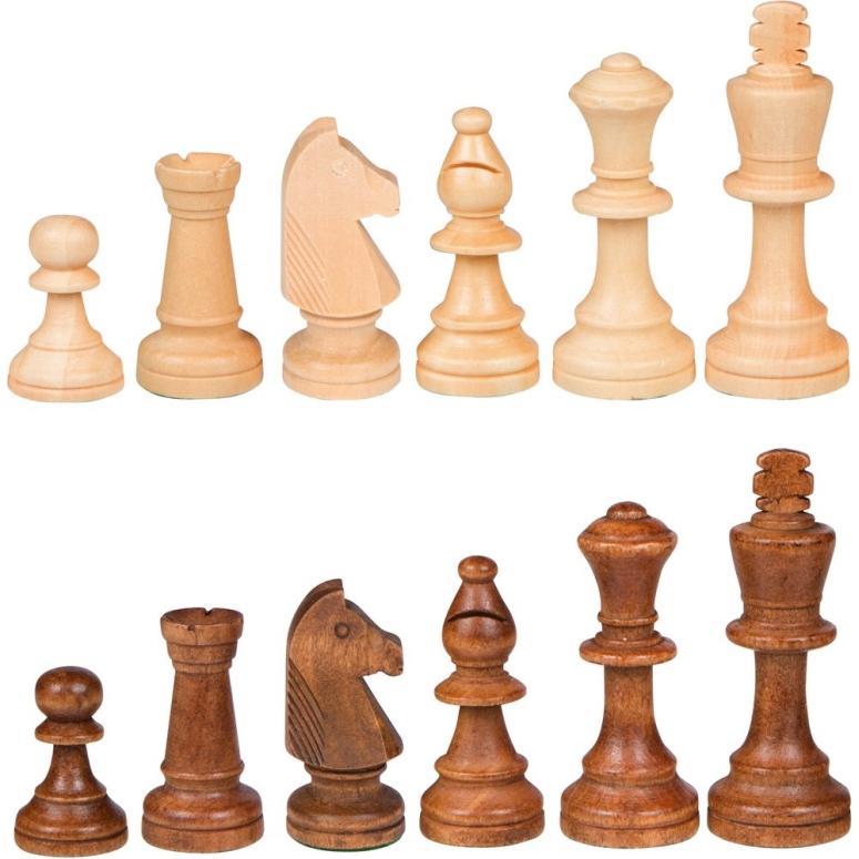 チェスセット Gugertree Wood Weighted Chess Pieces with 3.5 Inch