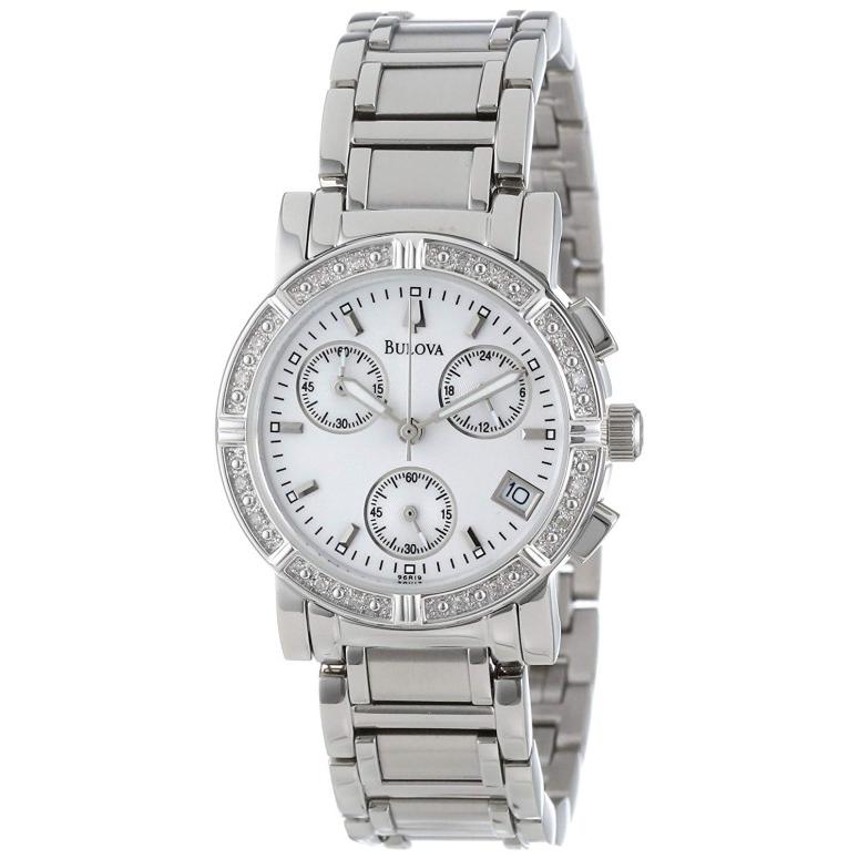 【特別セール品】 ブローバ 96R19 パール クロノグラフ ウォッチ レディース 腕時計 女性用 Bulova 腕時計
