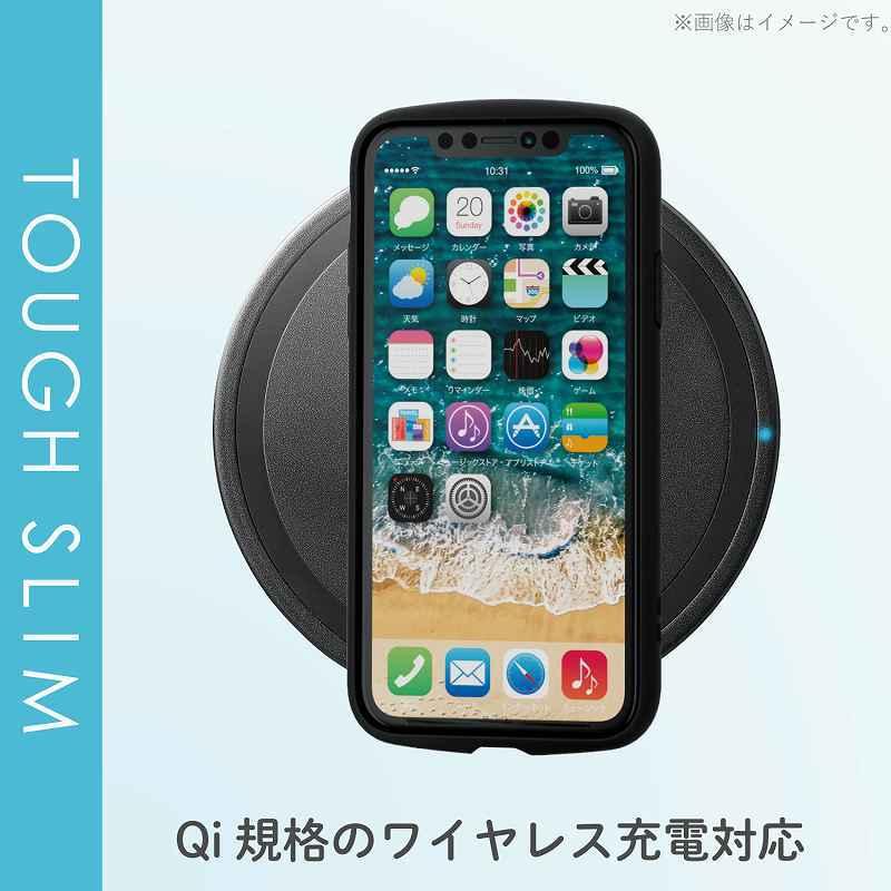 エレコム elecom iPhone11 ケース カバー TPU ポリカーボネート フレームカラー 耐衝撃 ストラップホール付 ブラック｜mj-v｜06