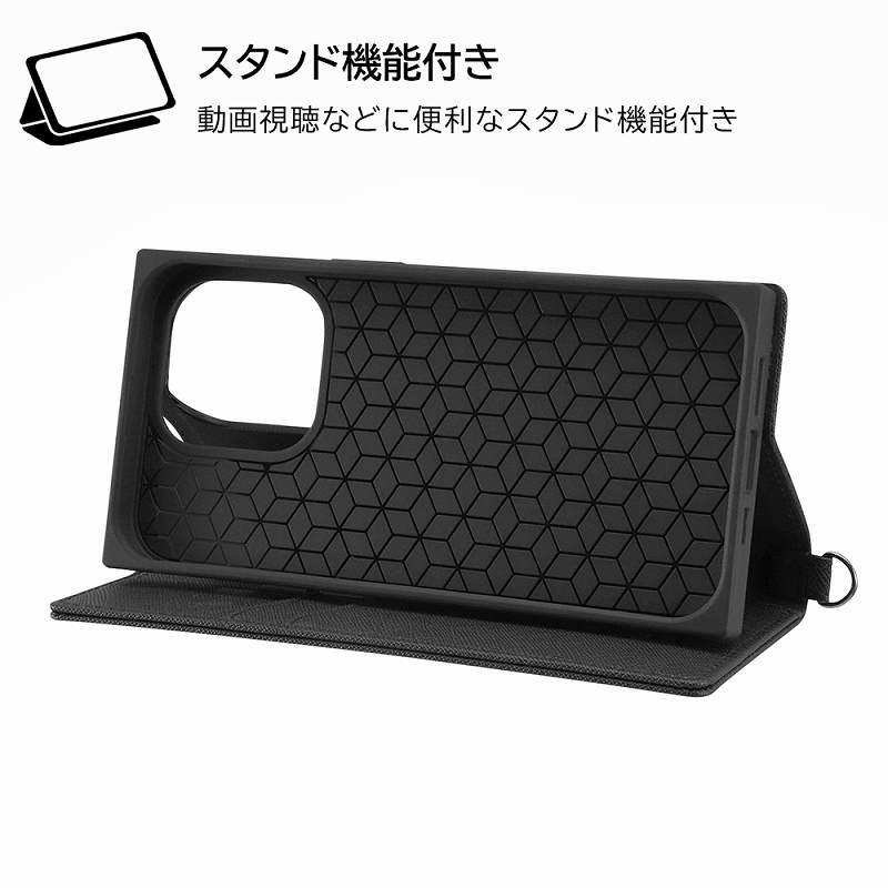 iPhone 14 Pro 耐衝撃 手帳型レザーケース KAKU Durable/トープ/ライトグレー｜mj-v｜05